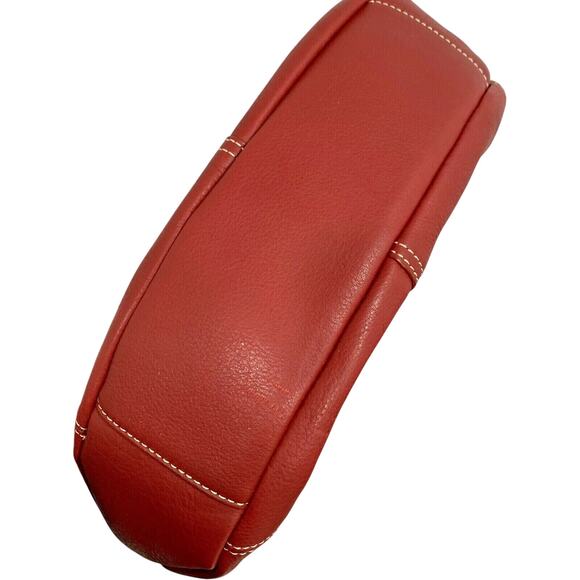 Giani Bernini red leather shoulderbag purse Hobo bag charm tassel zipper pull - Picture 6 of 7